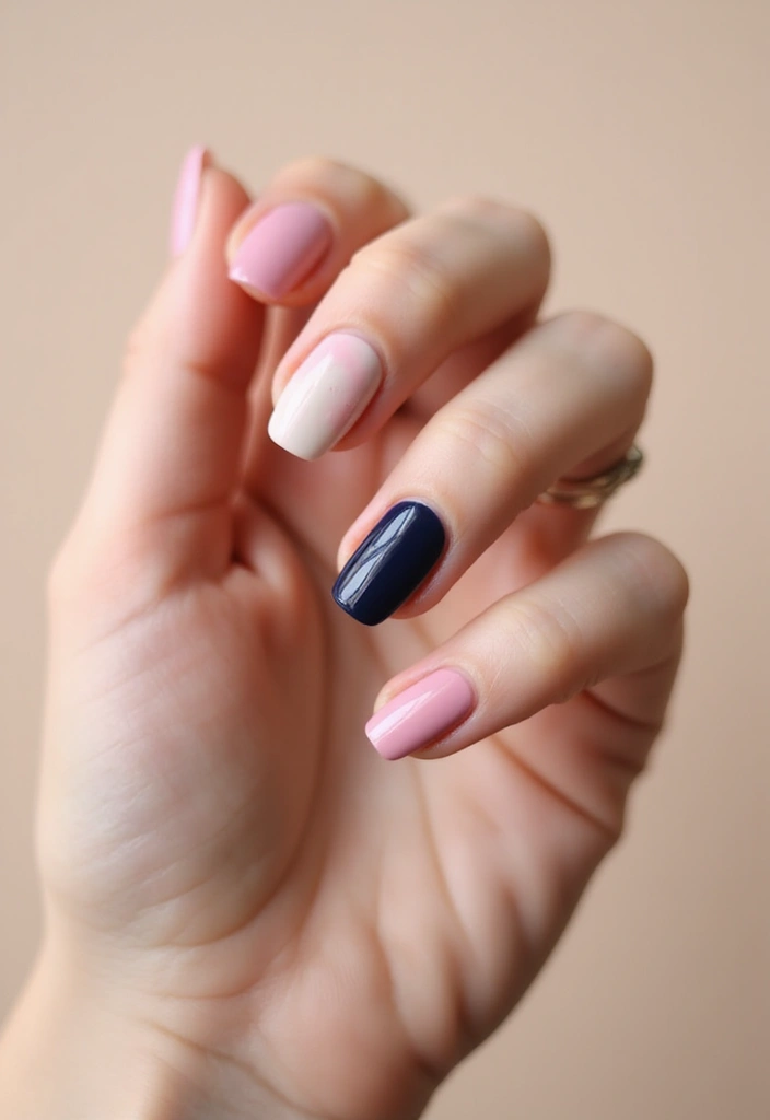 35 Basic Nail Ideas for Timeless Elegance - 20. Half-Moon Manicure