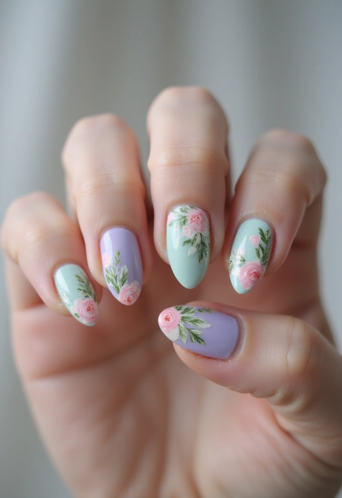 35 Basic Nail Ideas for Timeless Elegance - 33. Nail Art Inspiration from Nature