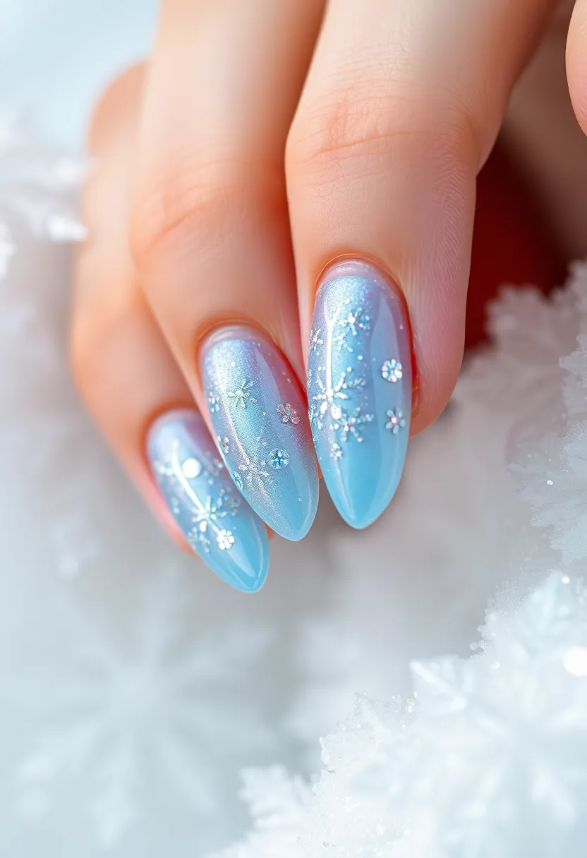 35 Christmas Nail Ideas for Merry - 10. Glistening Icicles