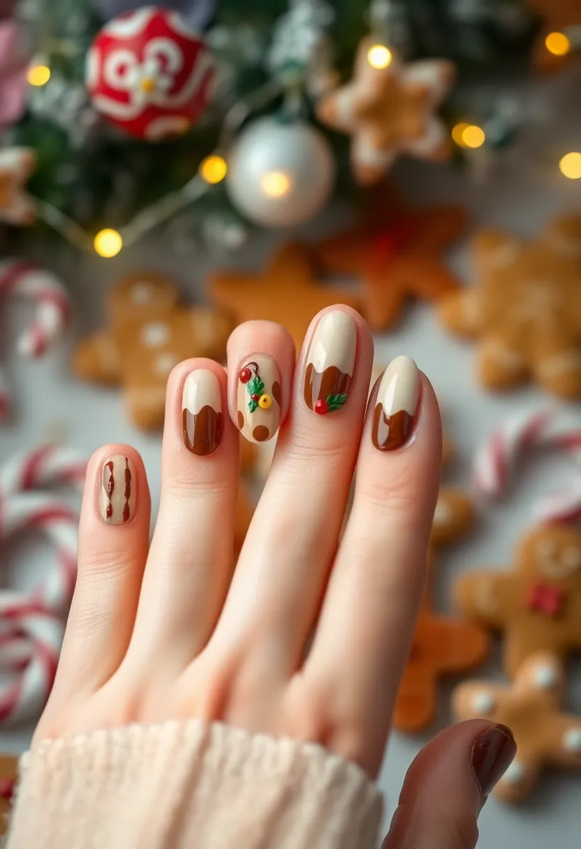 35 Christmas Nail Ideas for Merry - 22. Christmas Pudding