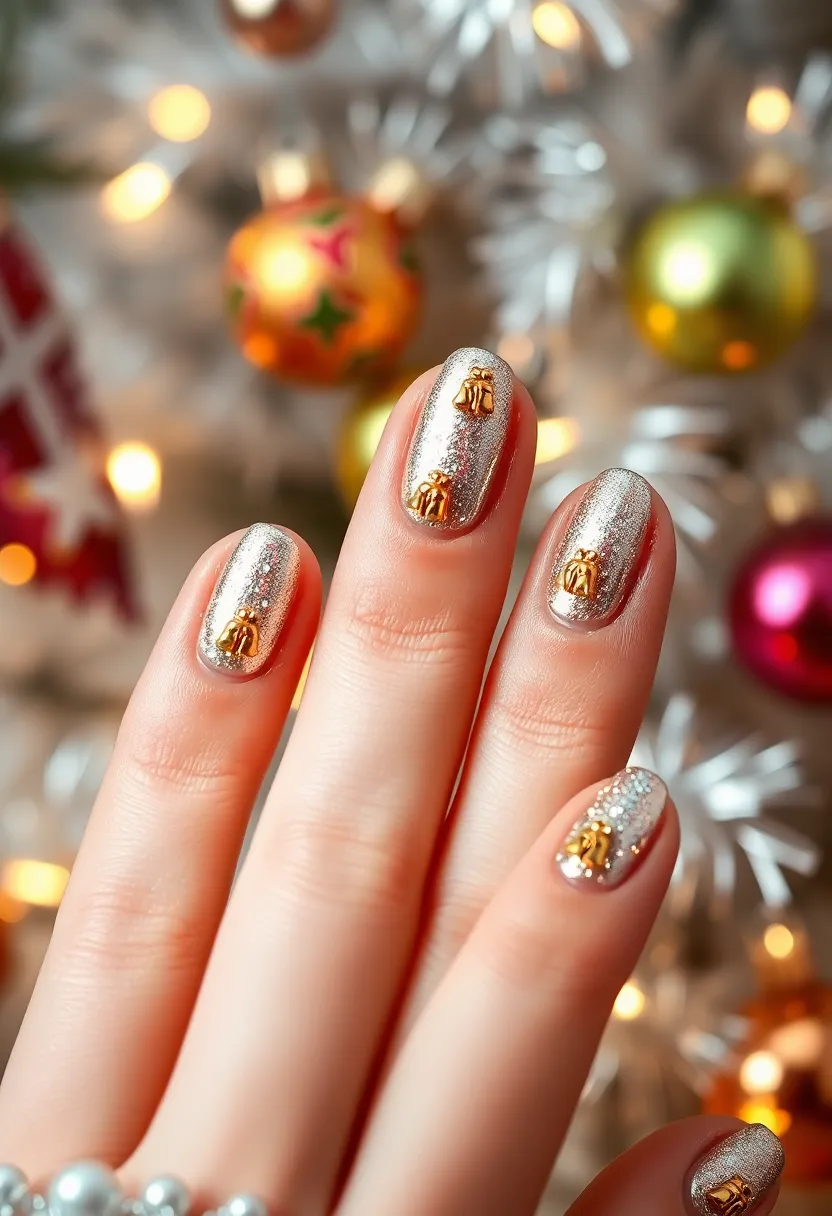 35 Christmas Nail Ideas for Merry - 31. Classic Jingle Bells