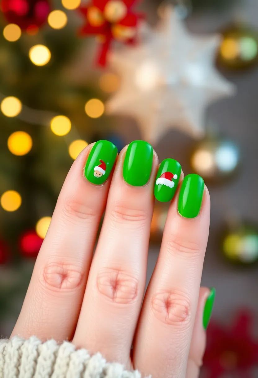 35 Christmas Nail Ideas for Merry - 33. Cute Elf