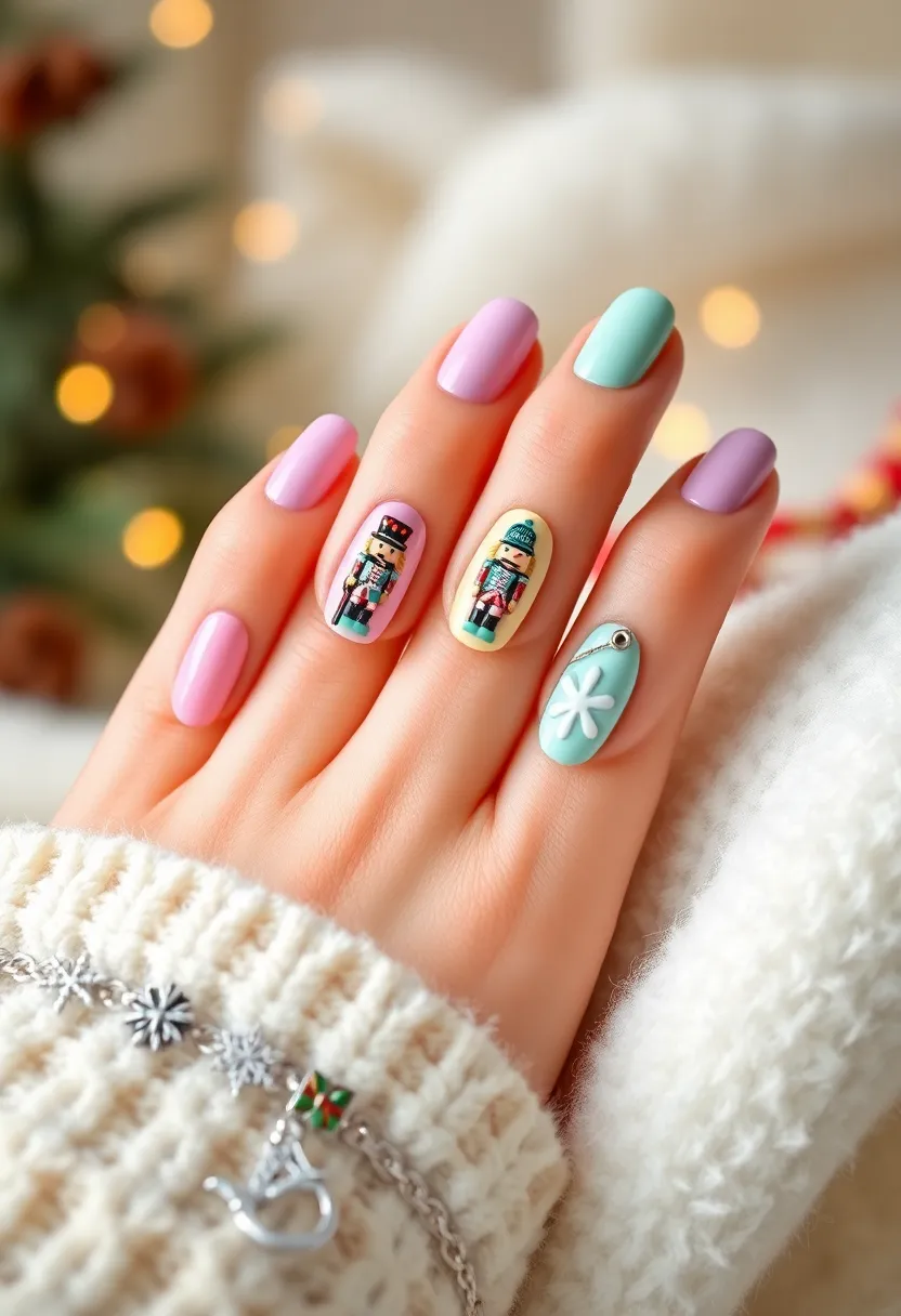35 Christmas Nail Ideas for Merry - 9. Nutcracker Elegance