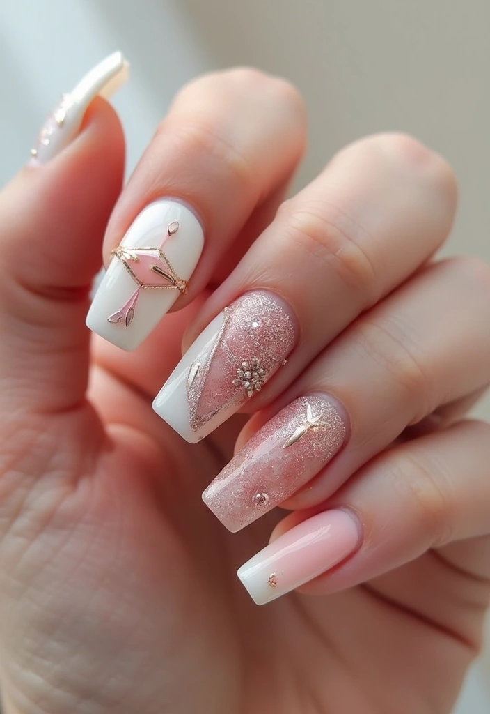 35 Coffin Nail Inspo for Edgy - 26. Layered Textures