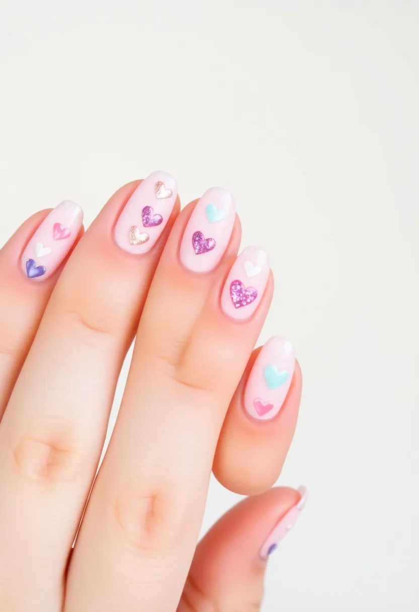 35 Cute Nail Ideas for Whimsical - 4. Heart-Themed Fun