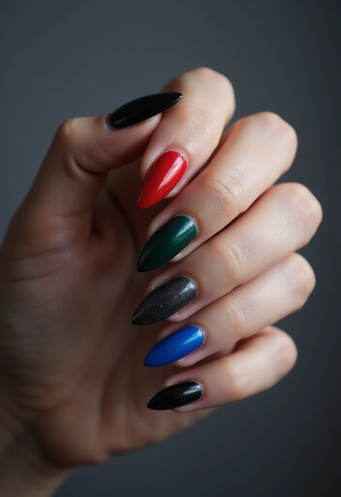 35 Edgy Coffin Nail Ideas for Dramatic Head-Turning Flair - 32. Sharp Tips