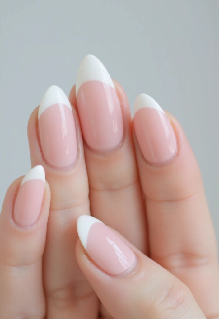 35 Elegant Almond Nail Ideas for Refined - 1. Classic French Tip with a Twist
