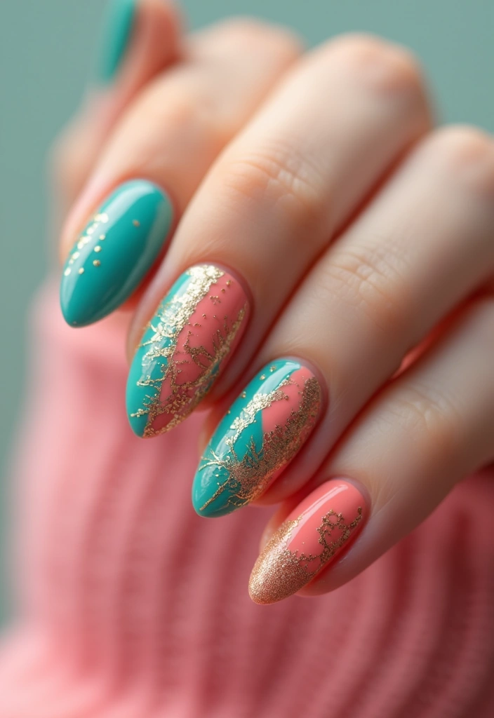 35 Elegant Almond Nail Ideas for Refined - 21. Artistic Dotting