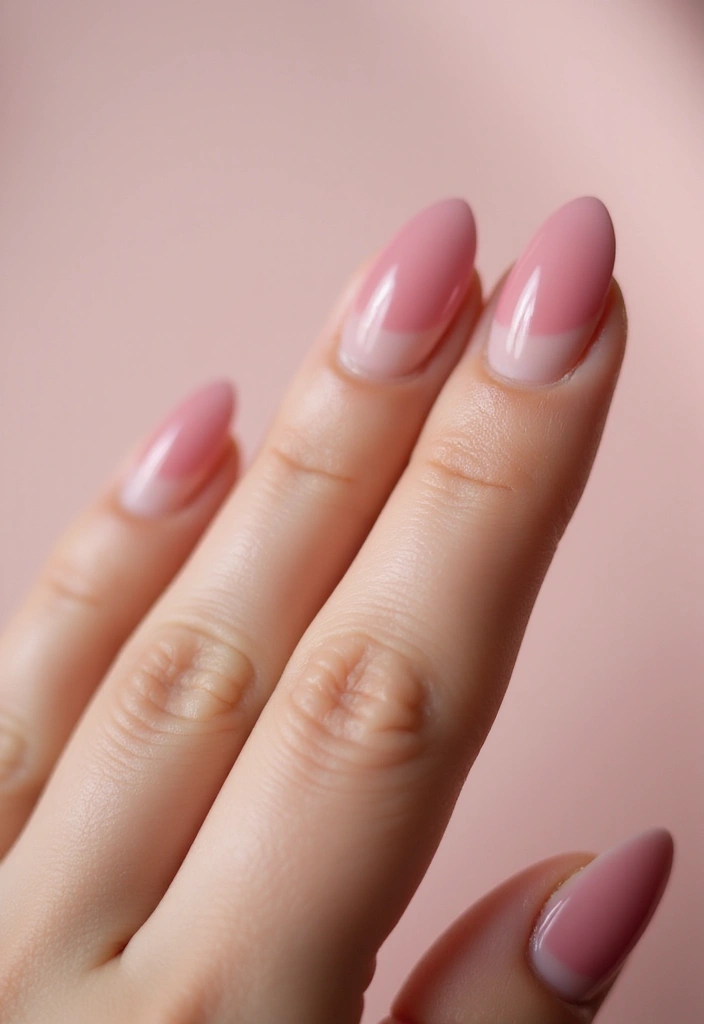 35 Elegant Almond Nail Ideas for Refined - 34. Sombre Blush