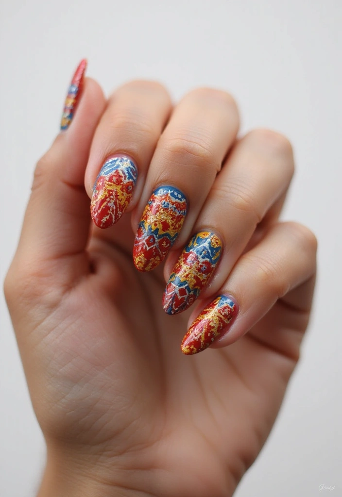 35 Empowering Nail Ideas for Black Women Owning 2025 - 10. Tribal Patterns