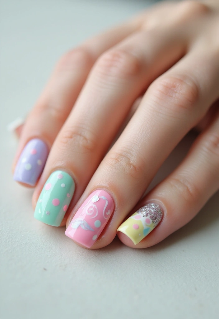 35 Empowering Nail Ideas for Black Women Owning 2025 - 11. Sweet Candy Colors