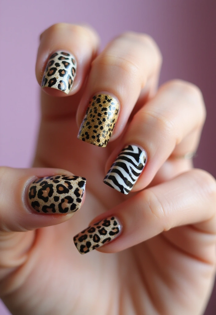 35 Empowering Nail Ideas for Black Women Owning 2025 - 12. Animal Prints