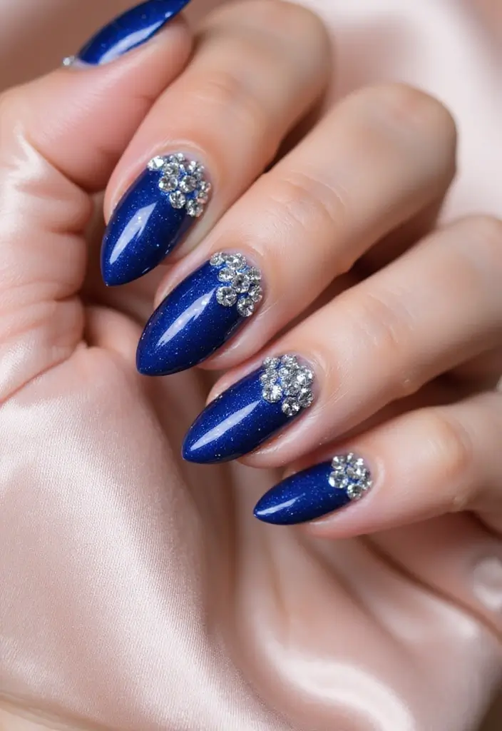 35 Empowering Nail Ideas for Black Women Owning 2025 - 17. Sparkling Rhinestones