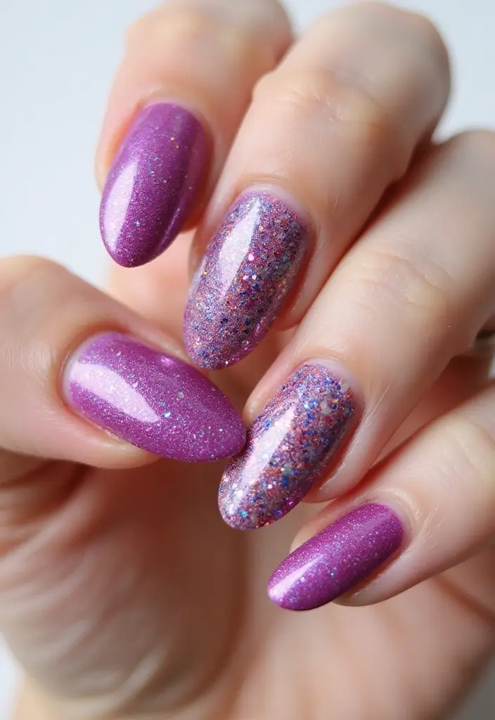 35 Empowering Nail Ideas for Black Women Owning 2025 - 20. Statement Glitter Nails