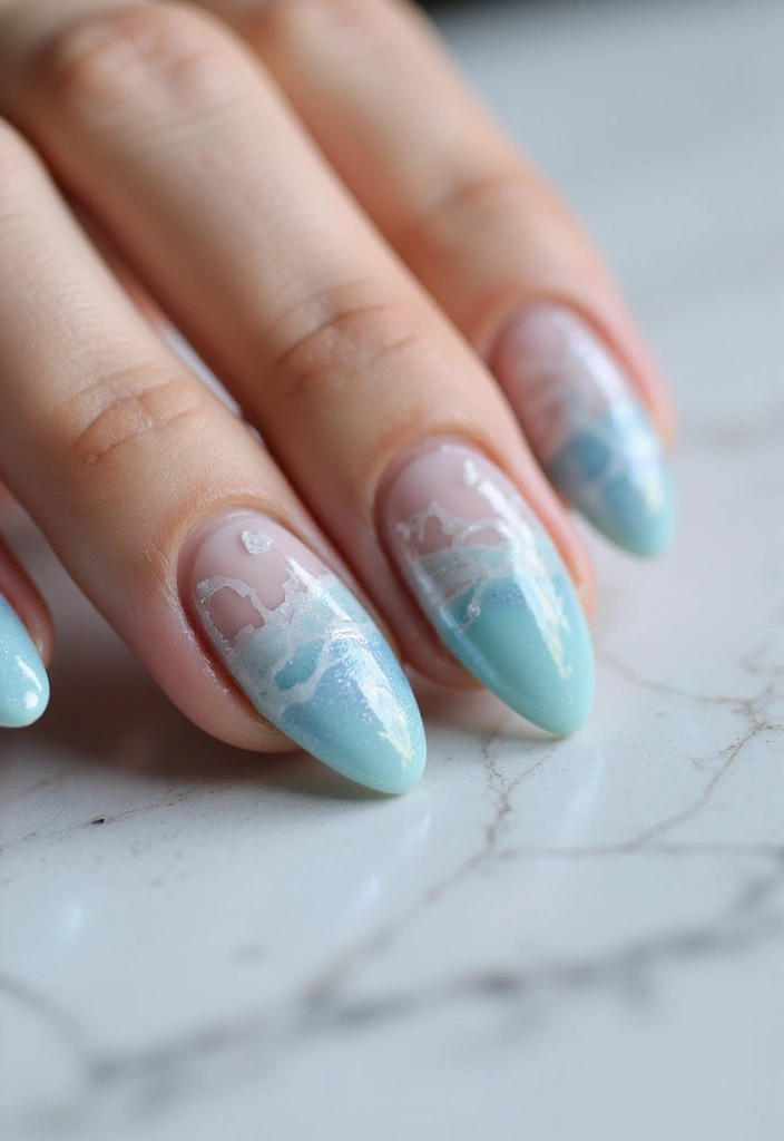 35 Empowering Nail Ideas for Black Women Owning 2025 - 30. Rippled Water Effect