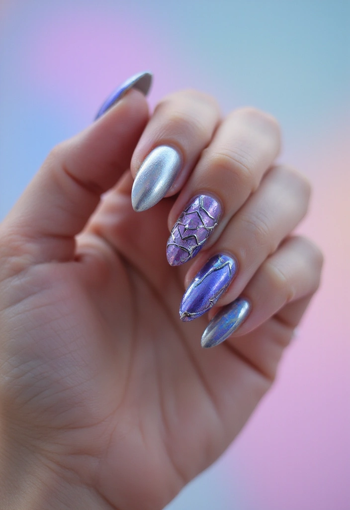 35 Essential Nail Ideas from Basic to Bold and Beyond - 19. Futuristic Flair