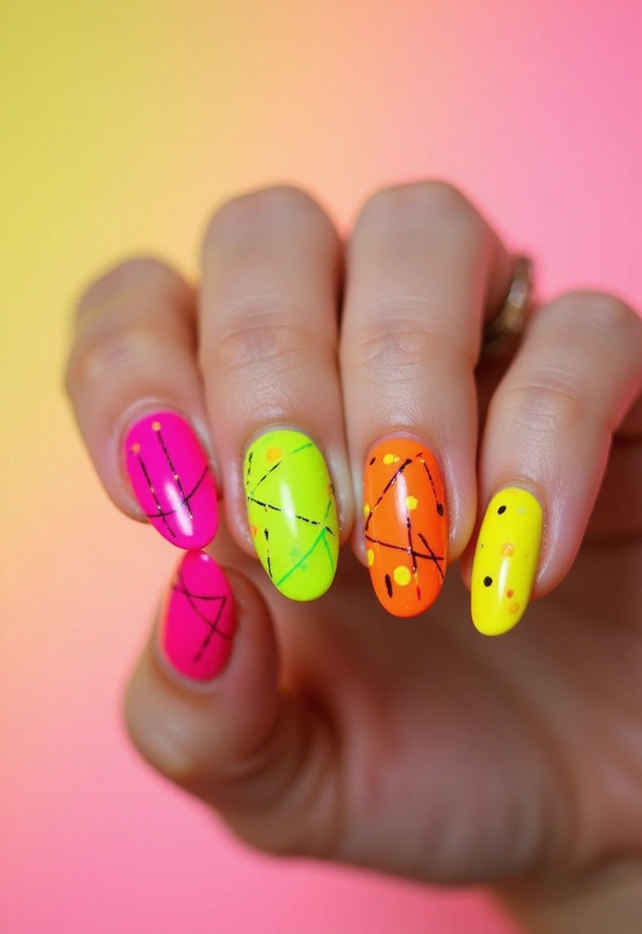 35 Essential Nail Ideas from Basic to Bold and Beyond - 28. Bold Neon