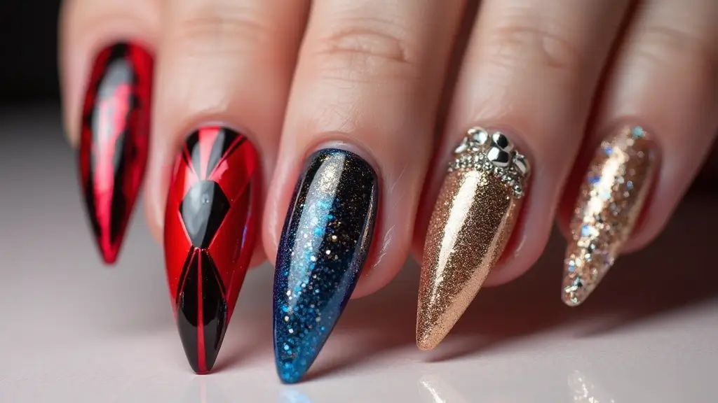 35 Fierce Acrylic Stiletto Nail Ideas for Sharp Drama