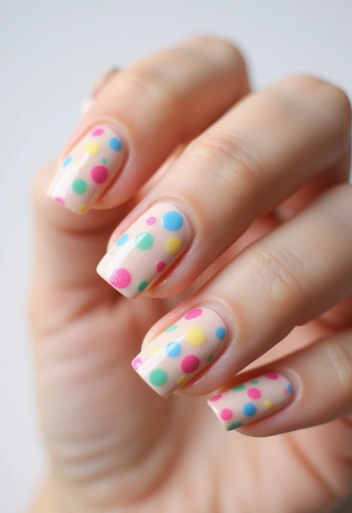 35 French Nail Ideas with Irresistible Twists - 14. Polka Dot French Tips