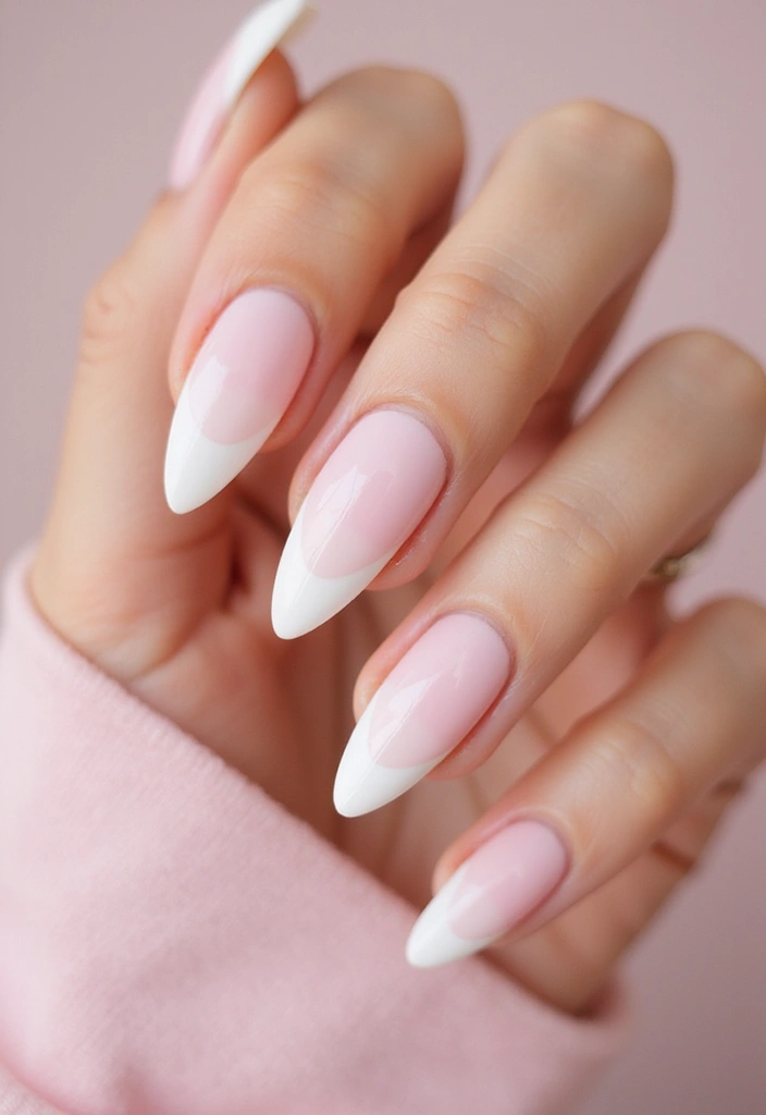 35 French Nail Ideas with Irresistible Twists - 3. Ombre French Nails