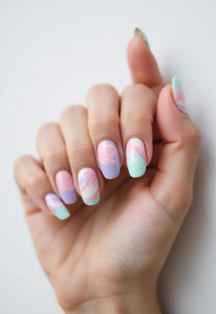 35 French Nail Ideas with Irresistible Twists - 33. Artistic Strokes French Tips