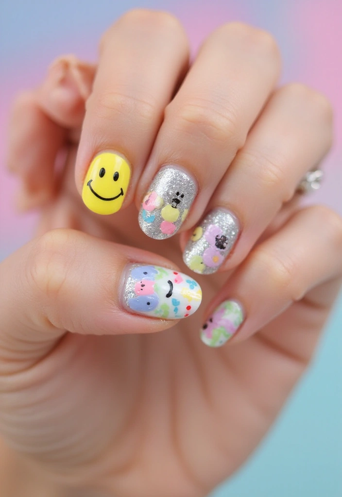 35 French Nail Ideas with Irresistible Twists - 35. Fun and Quirky French Tips