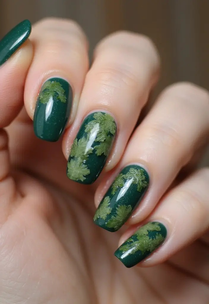35 Fresh Green Nail Ideas for Nature-Inspired Eco-Chic Glow - 6. Mossy Textures