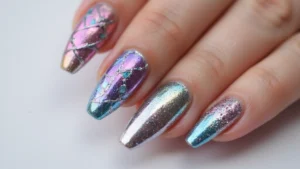 35 Futuristic Chrome Nail Ideas for Metallic