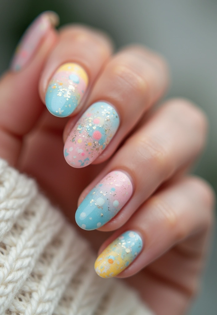 35 Gel Nail Ideas for Shiny - 26. Layered Patterns