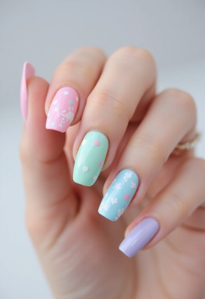 35 Gel Nail Ideas for Shiny - 28. Sweet Candy Colors