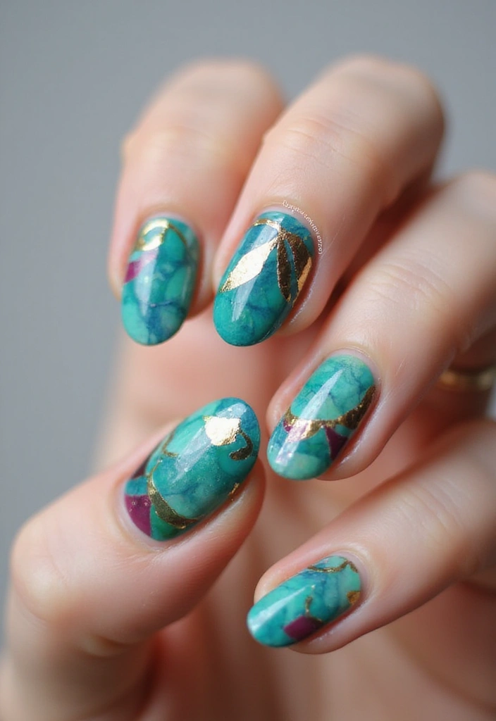 35 Gel Nail Ideas for Shiny - 33. Artistic Abstracts