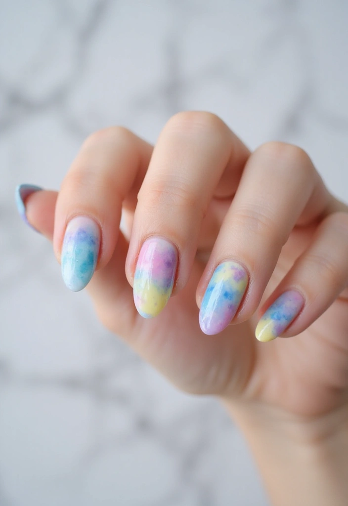 35 Gel Nail Ideas for Shiny - 5. Watercolor Wash Effect