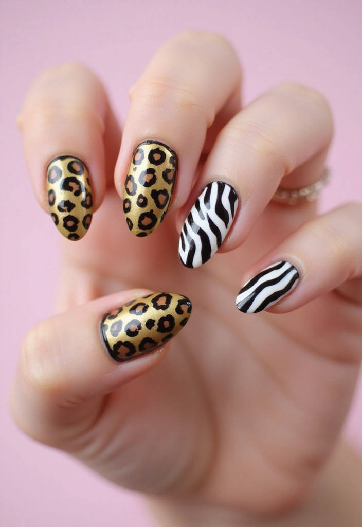 35 Gel Nail Ideas for Shiny - 7. Fun Animal Prints