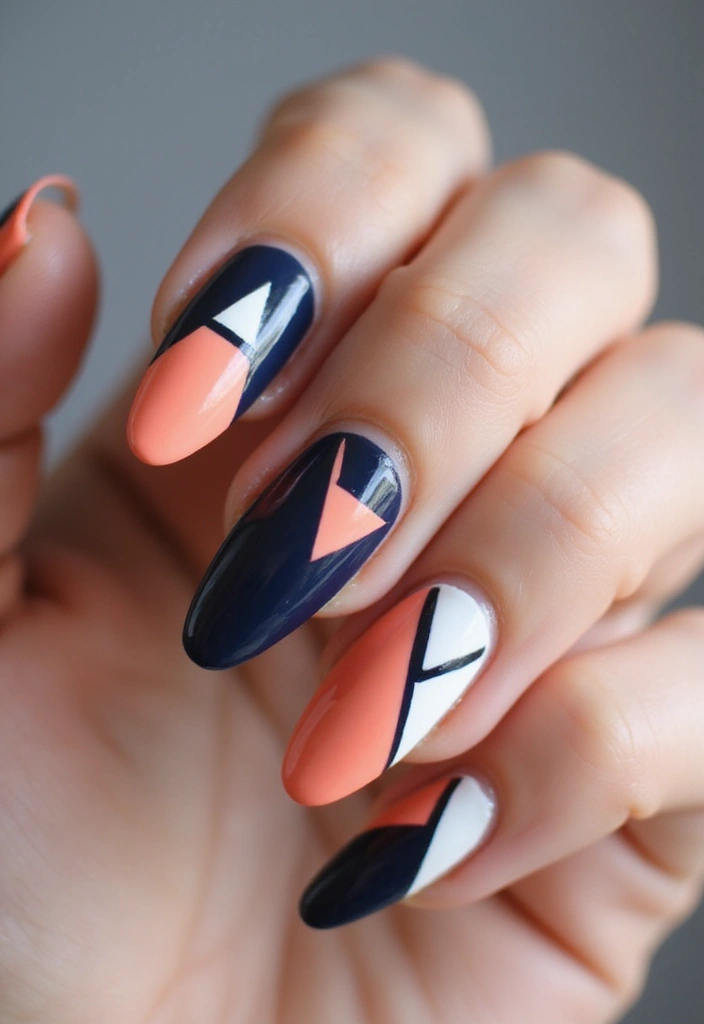 35 Must-Try Spring Nails for 2025's Hottest Seasonal Trends - 10. Geometric Glam