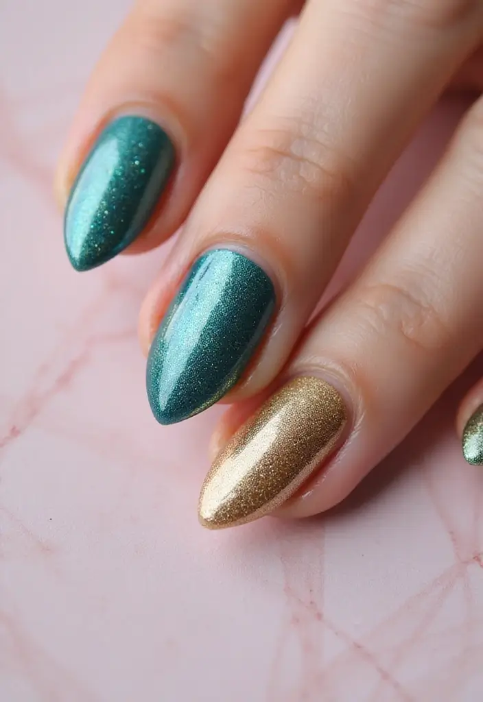 35 Must-Try Spring Nails for 2025's Hottest Seasonal Trends - 15. Shimmer and Shine
