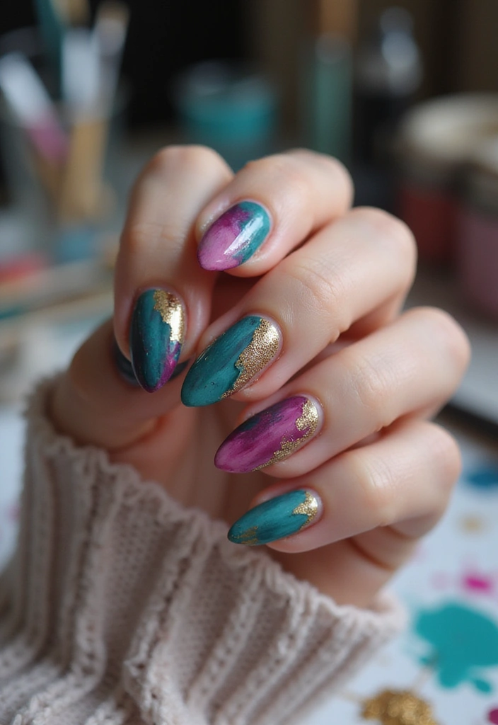 35 Must-Try Spring Nails for 2025's Hottest Seasonal Trends - 21. Artistic Strokes