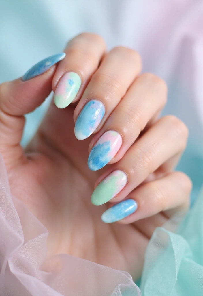 35 Must-Try Spring Nails for 2025's Hottest Seasonal Trends - 7. Watercolor Wonders