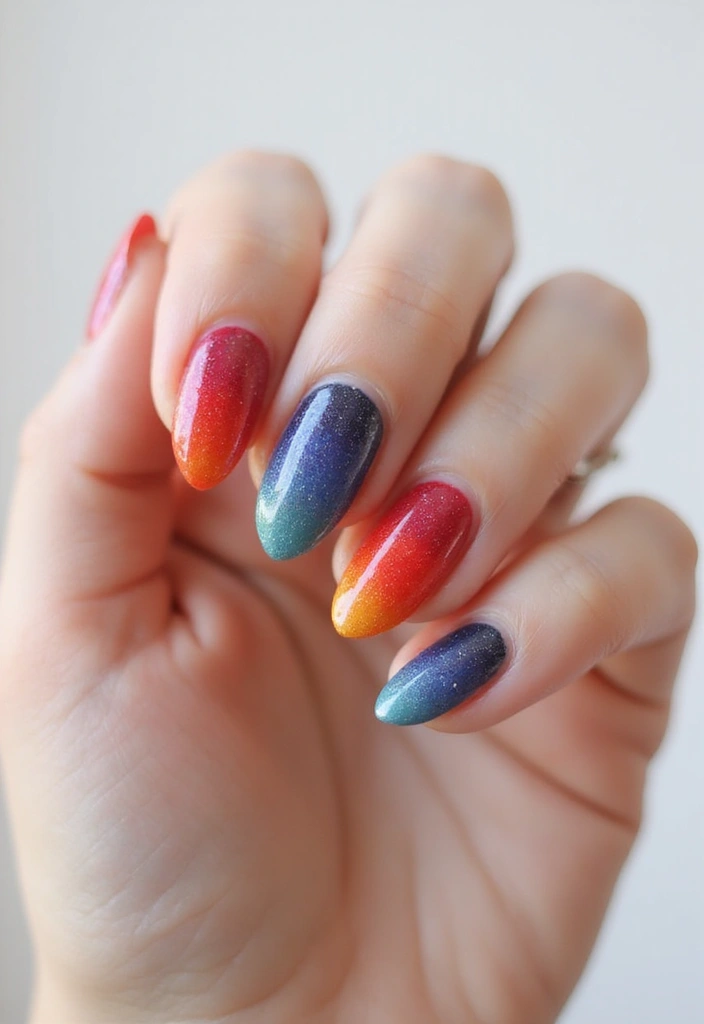 35 Nail Polish Ideas for Colorful: Coated Creativity - 1. Rainbow Ombre