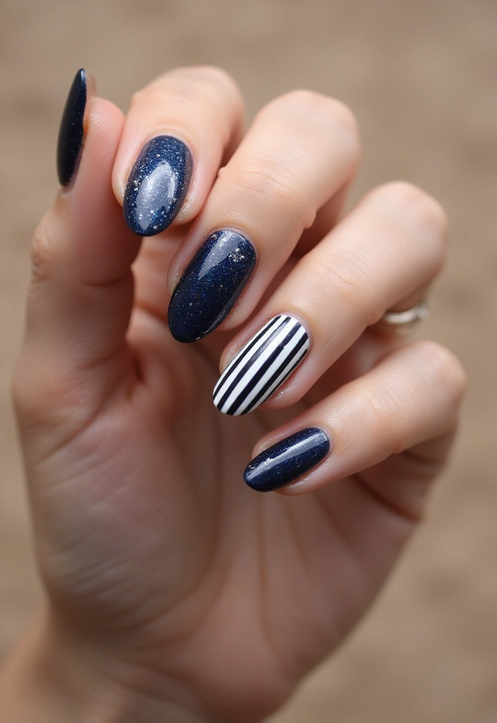 35 Nail Polish Ideas for Colorful: Coated Creativity - 16. Striped Elegance