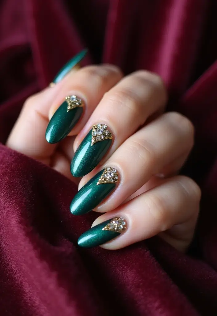 35 Nail Polish Ideas for Colorful: Coated Creativity - 19. Jewel Tones