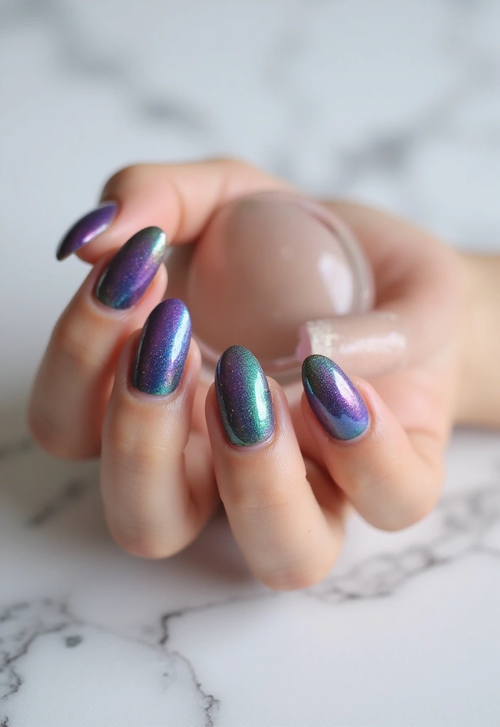 35 Nail Polish Ideas for Colorful: Coated Creativity - 22. Holographic Shine
