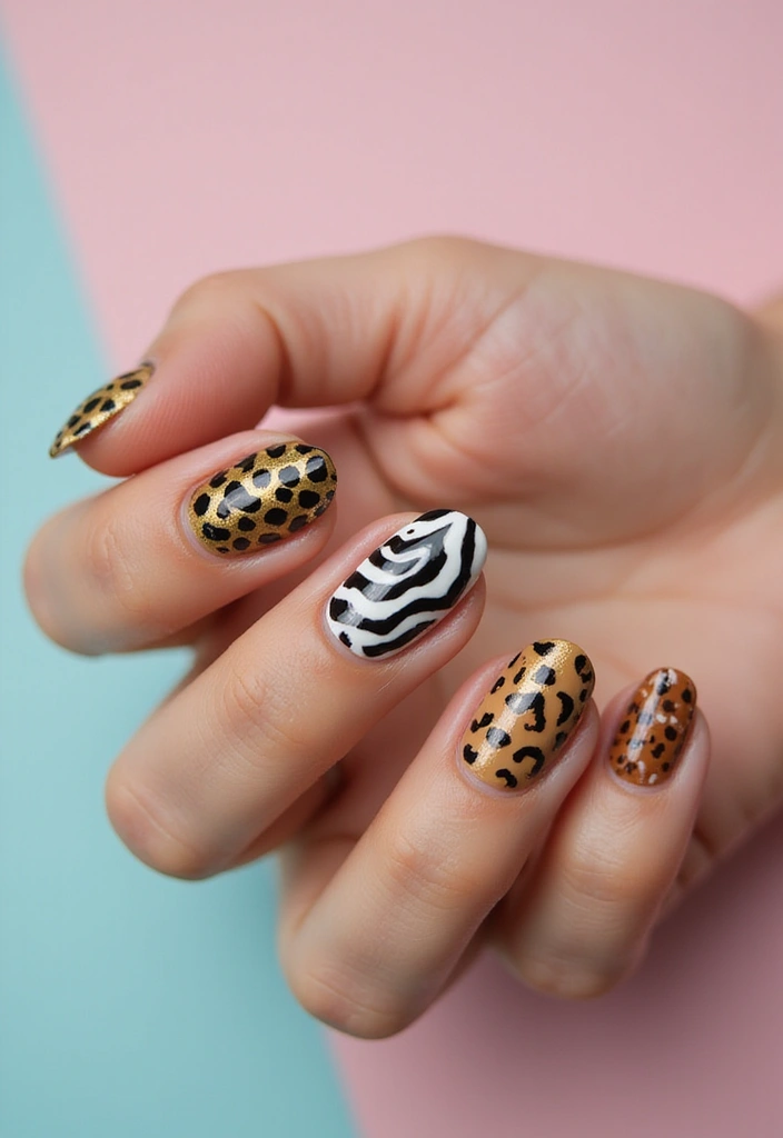 35 Nail Polish Ideas for Colorful: Coated Creativity - 28. Animal Prints