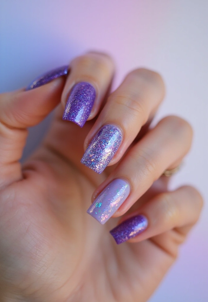35 Nail Polish Ideas for Colorful: Coated Creativity - 8. Glitter Galore
