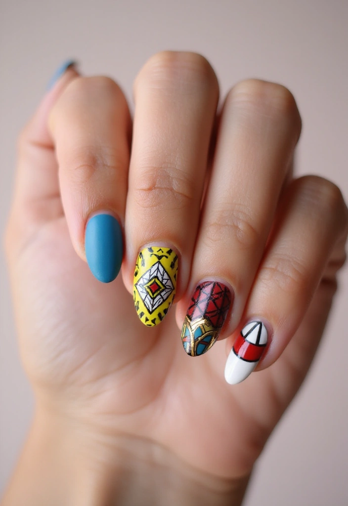 35 Nail Type Ideas for Matching Your Lifestyle and Lustrous Dreams - 11. Geometric Nail Art: Modern Meets Eco-Friendly