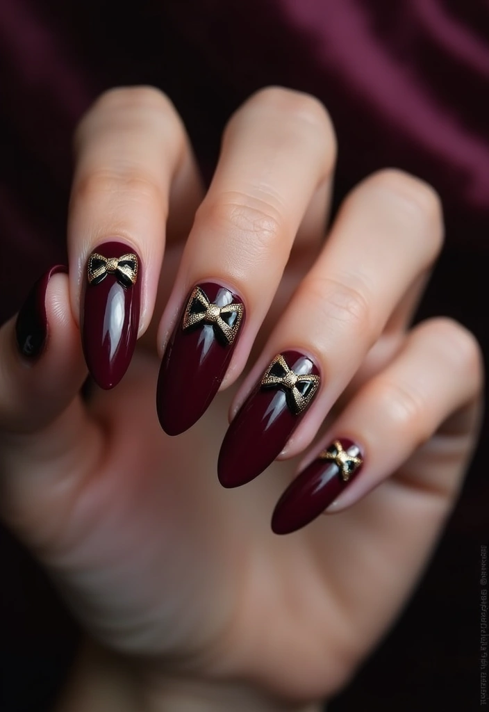 35 Playful Nails with Bows for Irresistibly Girly Charm - 3. Elegantly Stacked Bows