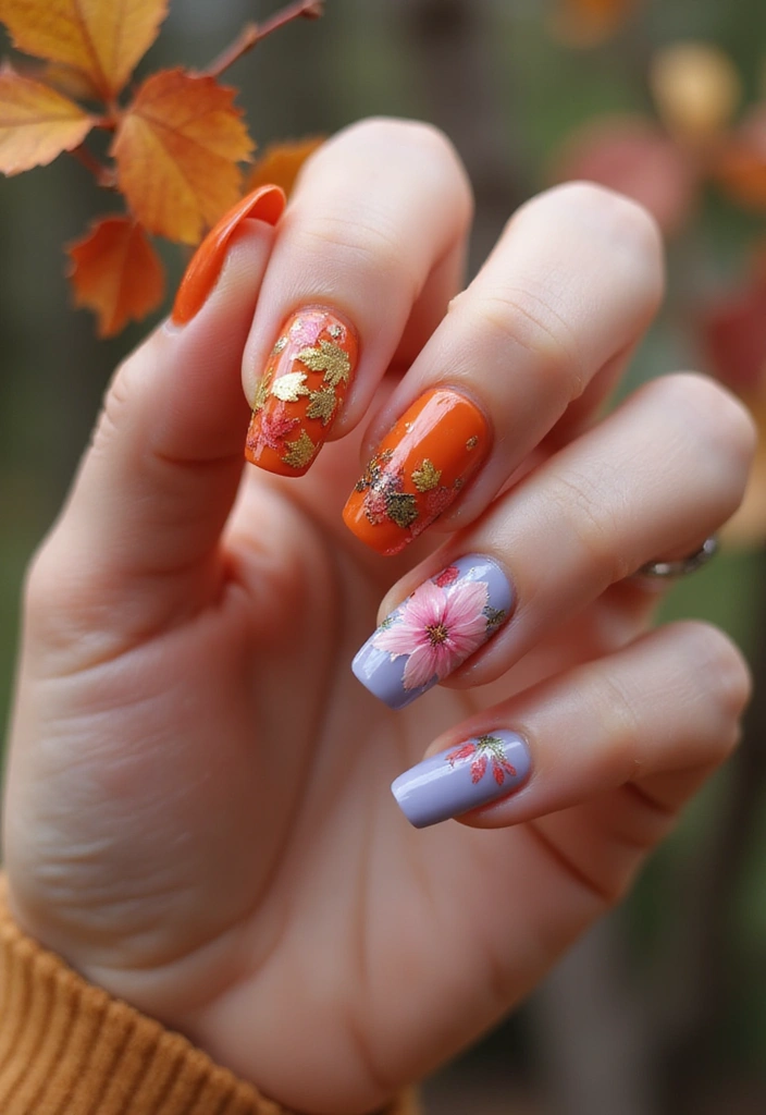 35 Sharp Stiletto Nail Ideas for Daring - 18. Seasonal Splendor