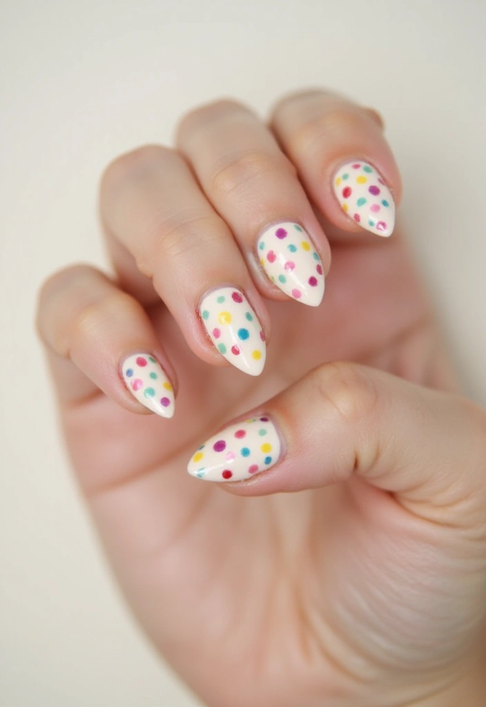 35 Simple Nail Design Ideas for Understated Elegance - 15. Dotted Details