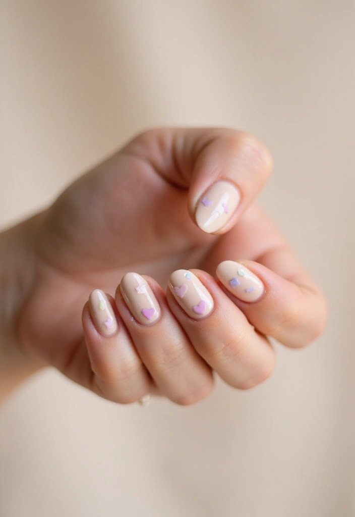 35 Simple Nail Design Ideas for Understated Elegance - 27. Whimsical Hearts