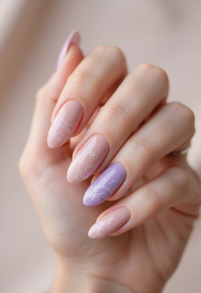 35 Simple Nail Design Ideas for Understated Elegance - 28. Gentle Swirls