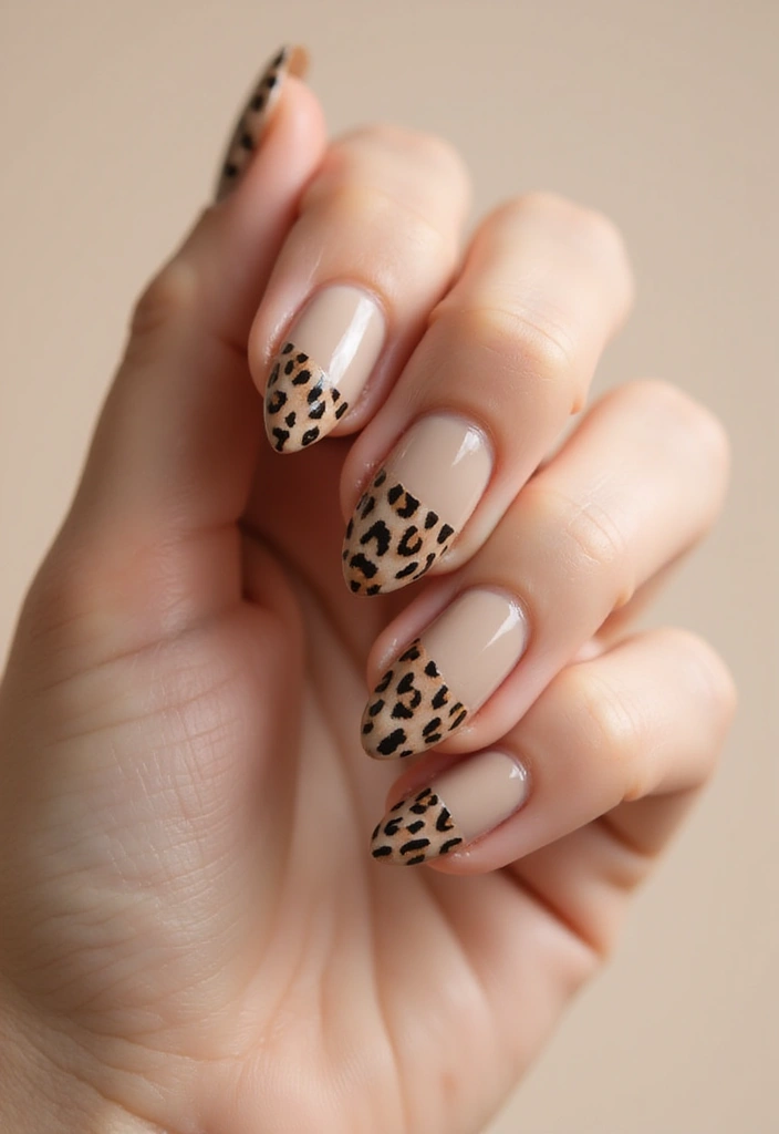 35 Simple Nail Design Ideas for Understated Elegance - 33. Minimalist Animal Prints